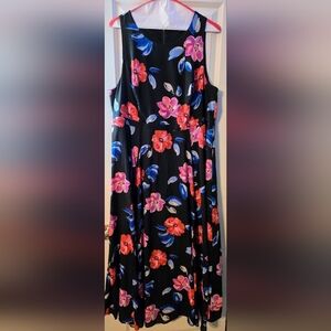 Torrid Floral High Neck Virbrant Maxi Dress Sz 3